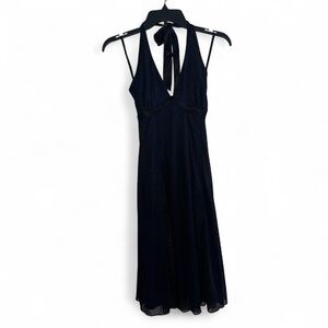 Y2K Napoli Vintage Navy Halter Dress